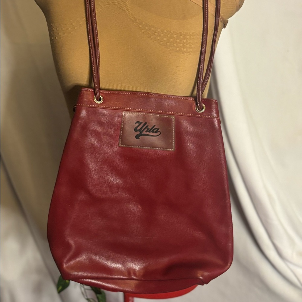 Upla Paris Red Leather Shoulder Bag - Picture 4 of 7